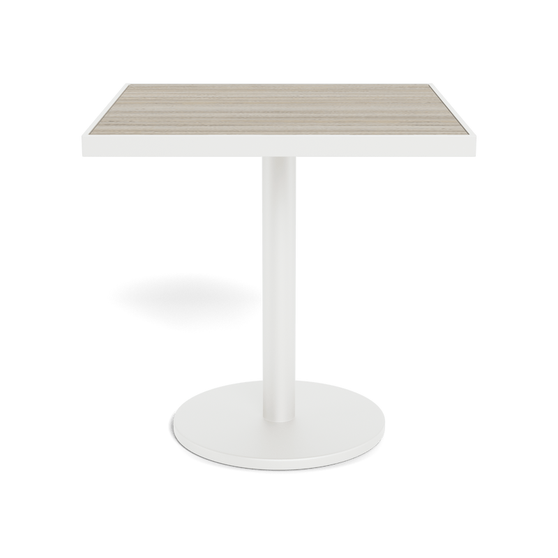 Vienna 30" Square Bistro Table | Aluminum White, Laminam Grigio,