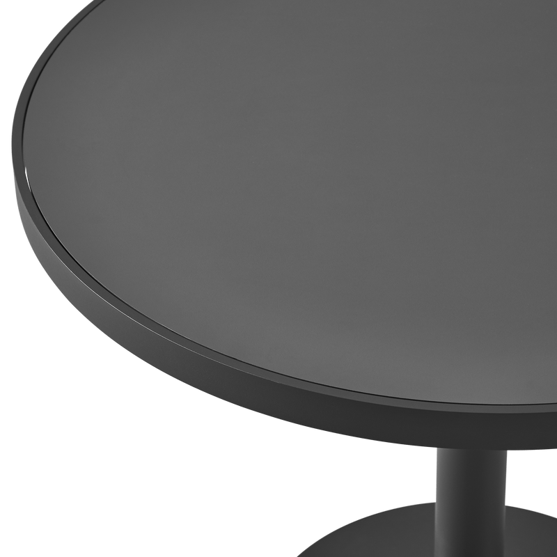 Vienna 36" Round Bistro Table | Aluminum Asteroid, HPCL Charcoal,