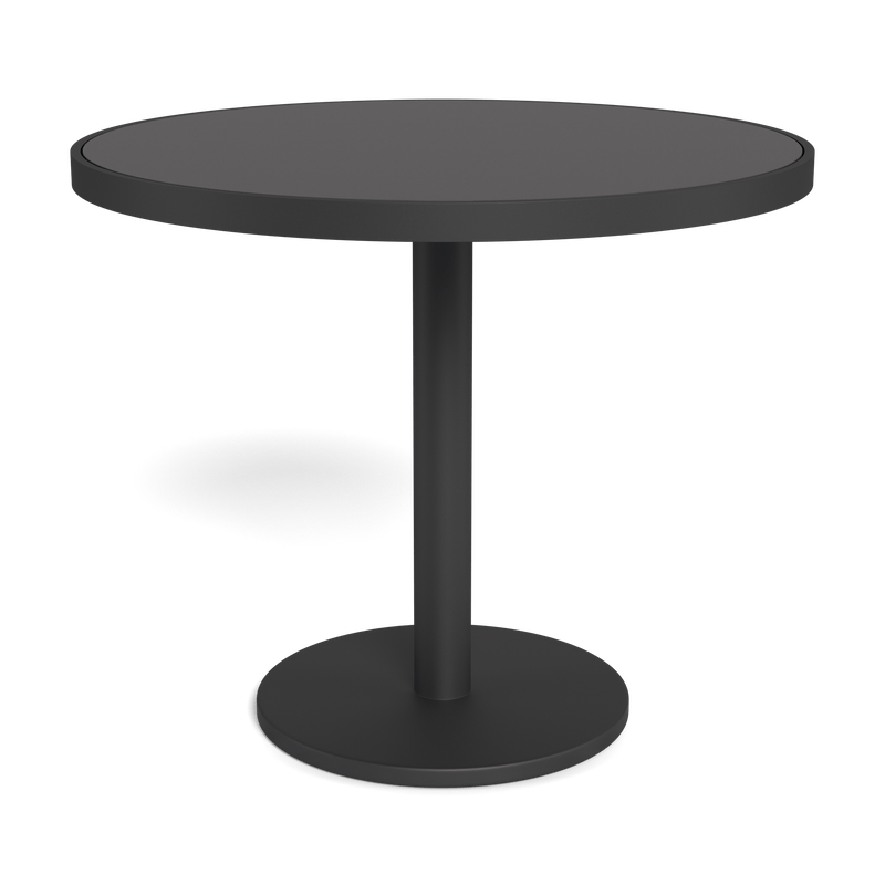 Vienna 36" Round Bistro Table | Aluminum Asteroid, HPCL Charcoal,