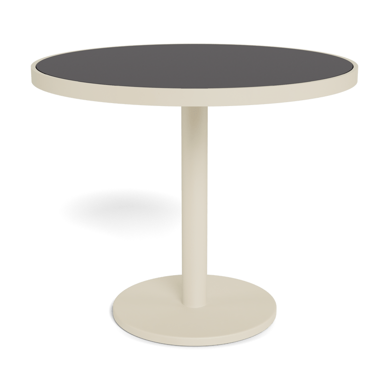 Vienna 36" Round Bistro Table | Aluminum Bone, HPCL Charcoal,