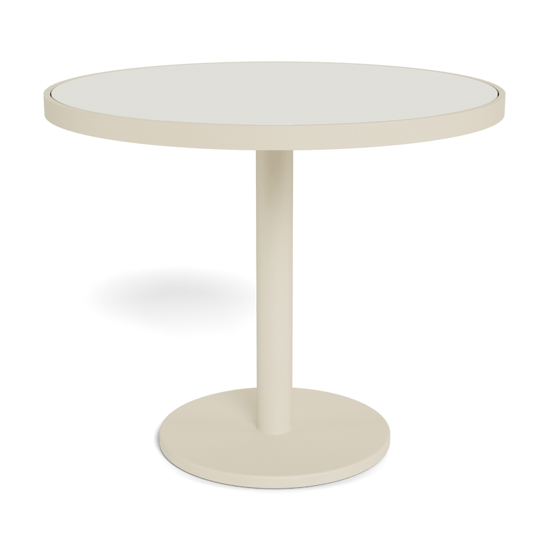 Vienna 36" Round Bistro Table | Aluminum Bone, HPCL White,