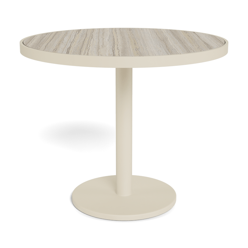 Vienna 36" Round Bistro Table | Aluminum Bone, Laminam Grigio,