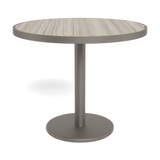 Vienna 36" Round Bistro Table | Aluminum Taupe, Laminam Grigio,