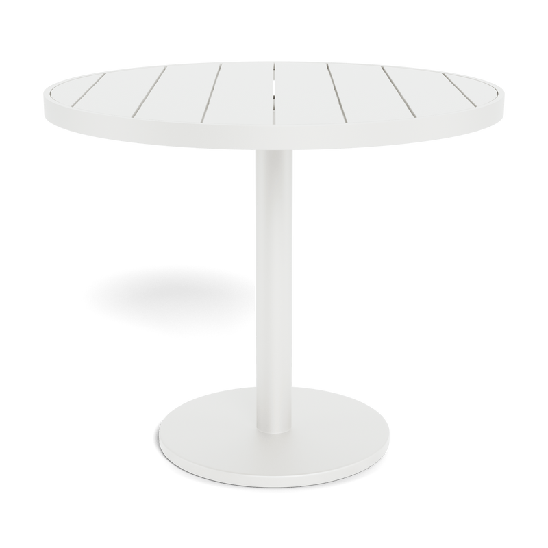 Vienna 36" Round Bistro Table | Aluminum White, Aluminum White,