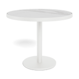 Vienna 36" Round Bistro Table | Aluminum White, Laminam Bianco,