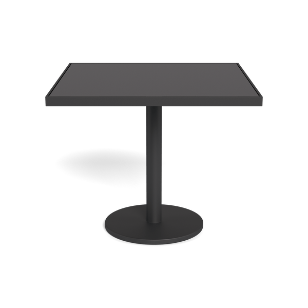 Vienna 36" Square Bistro Table | Aluminum Asteroid, HPCL Charcoal,