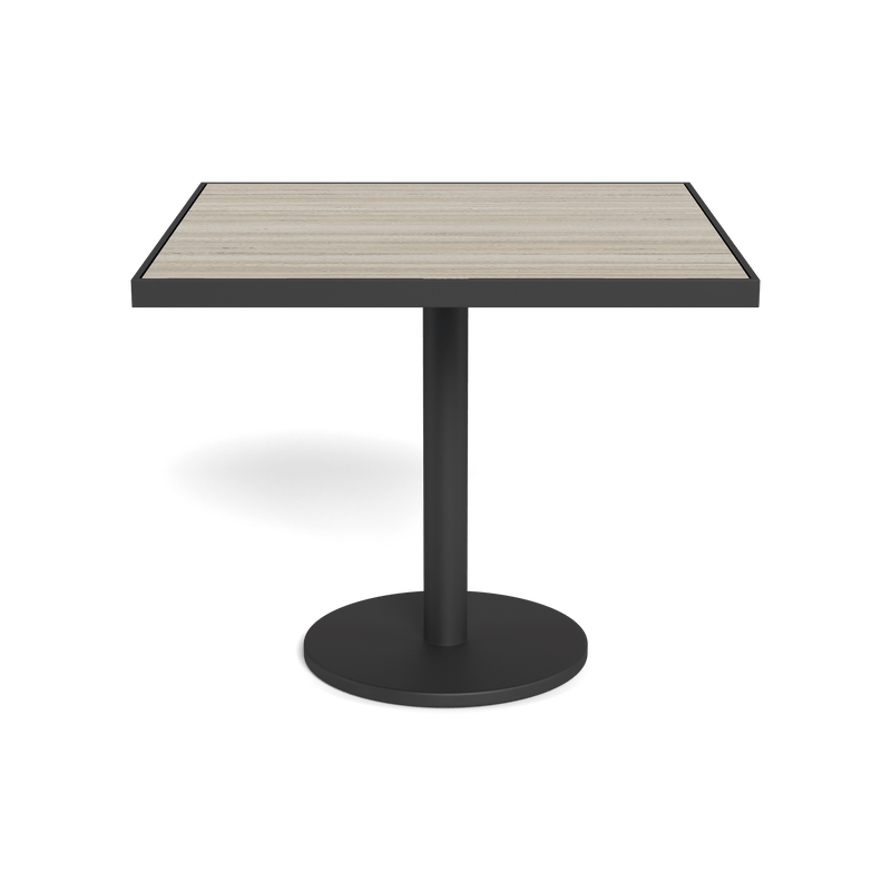 Vienna 36" Square Bistro Table | Aluminum Asteroid, Laminam Grigio,