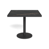 Vienna 36" Square Bistro Table | Aluminum Asteroid, Laminam Noir,