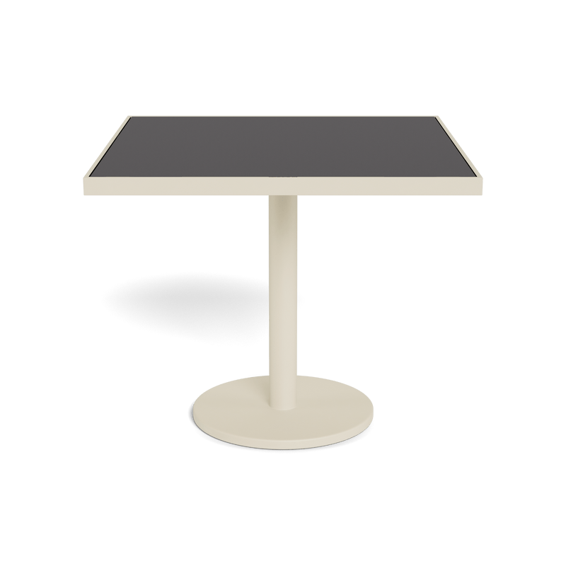 Vienna 36" Square Bistro Table | Aluminum Bone, HPCL Charcoal,