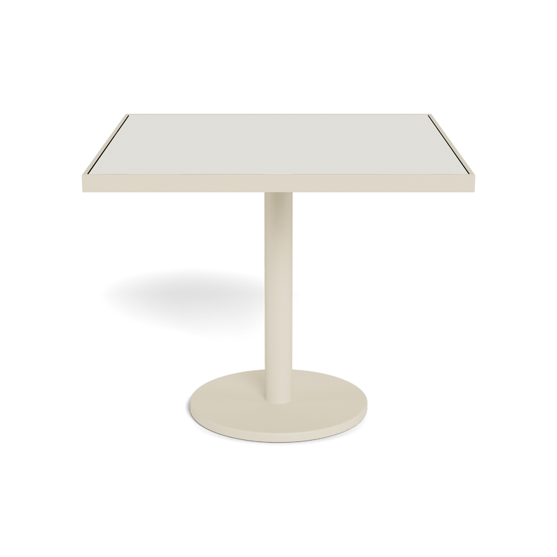 Vienna 36" Square Bistro Table | Aluminum Bone, HPCL White,