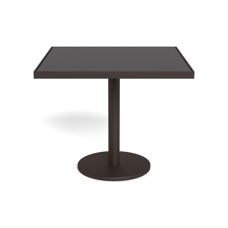 Vienna 36" Square Bistro Table | Aluminum Bronze, HPCL Charcoal,