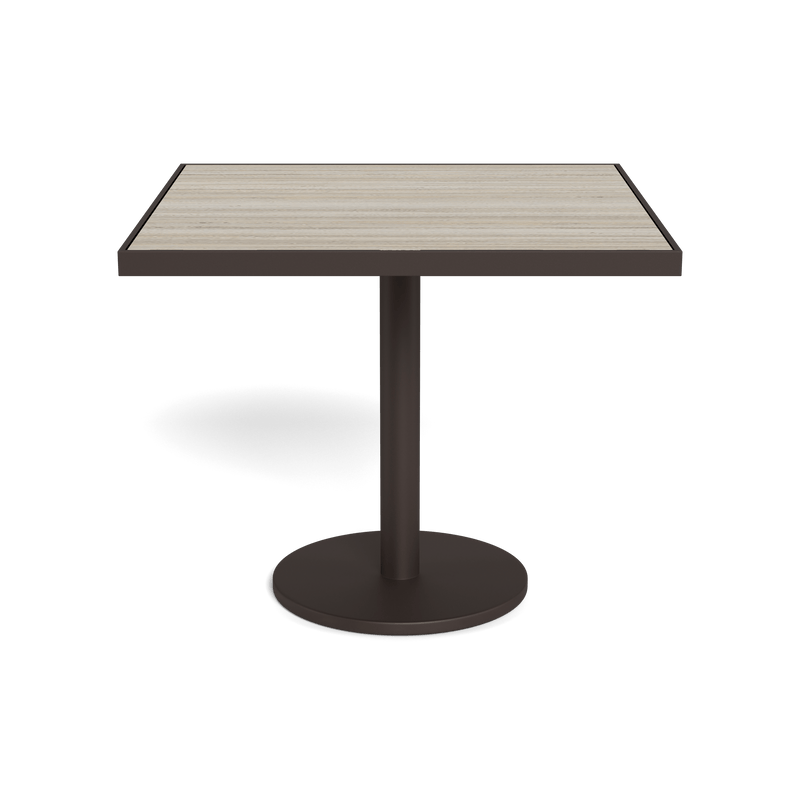 Vienna 36" Square Bistro Table | Aluminum Bronze, Laminam Grigio,