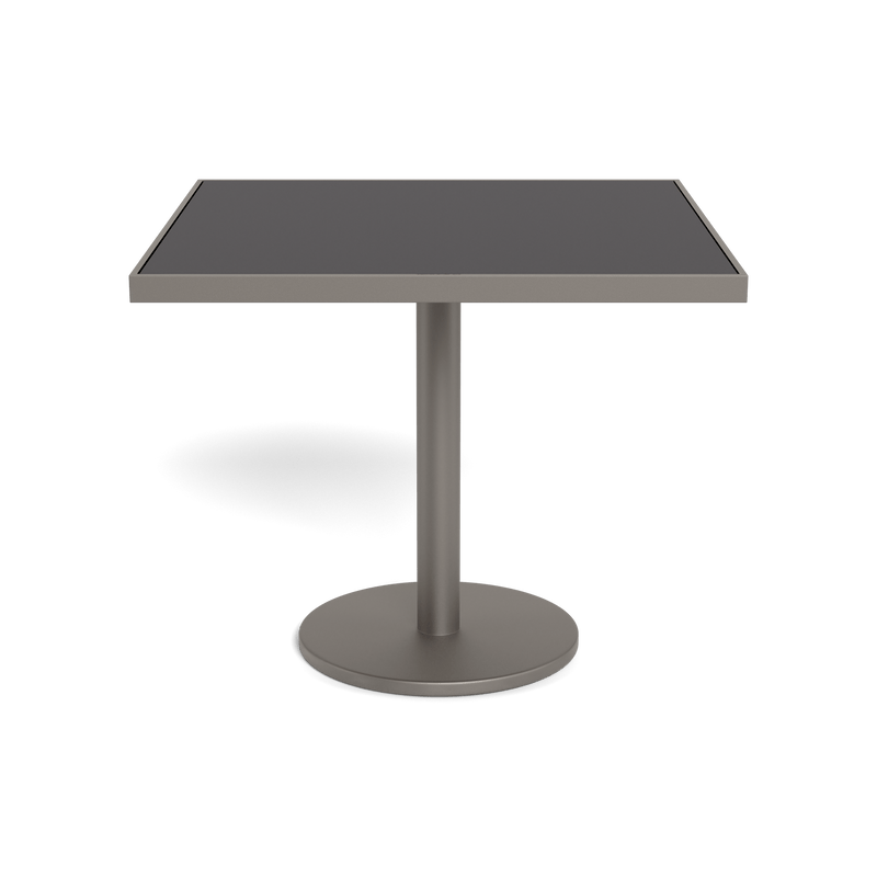 Vienna 36" Square Bistro Table | Aluminum Taupe, HPCL Charcoal,