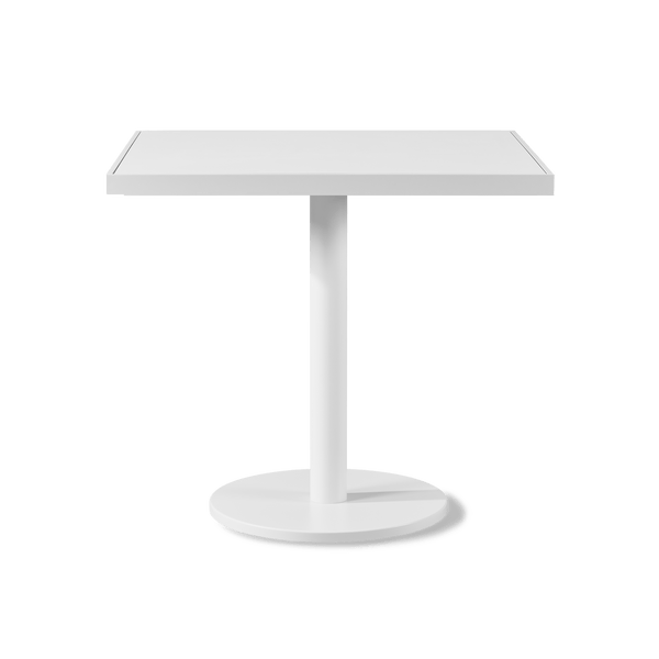 Vienna 36" Square Bistro Table | Aluminum White, HPCL White,