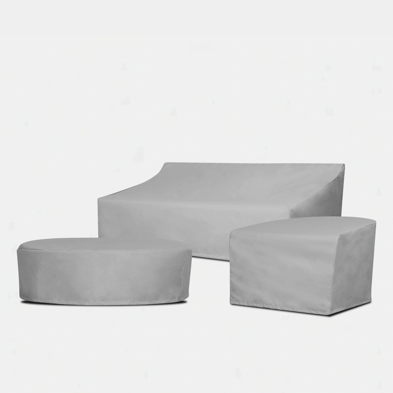 Amalfi 2 Seat Armless Sofa - Weather Cover - Harbour - Harbour - AMAL-06B-CVR-SRLGRY