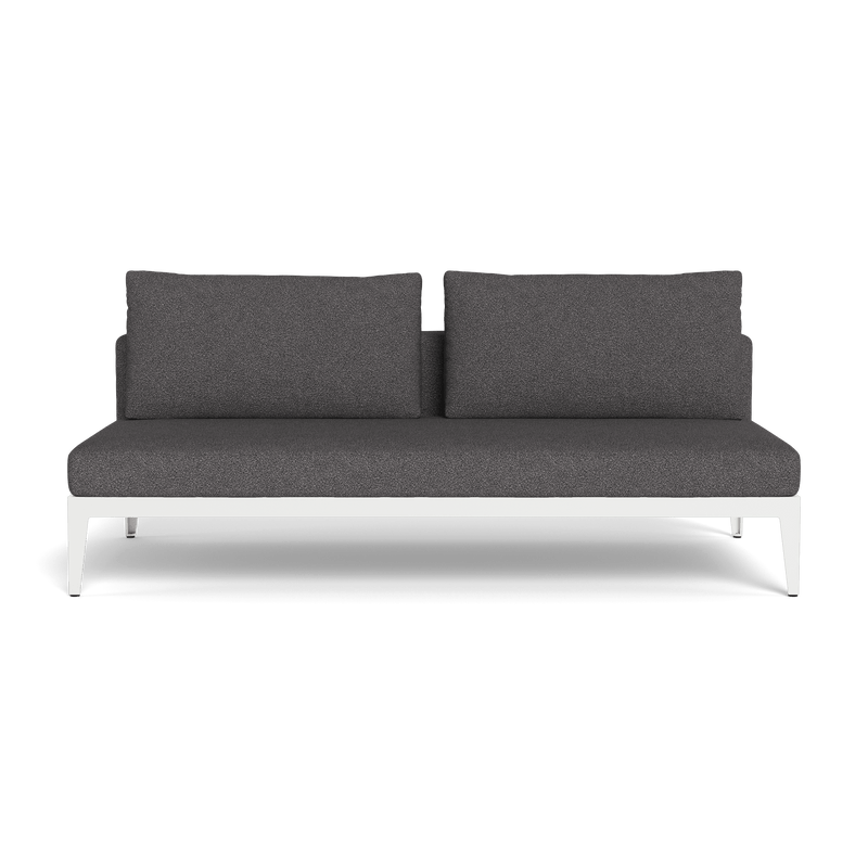 BALMORAL 2 SEAT ARMLESS SOFA - Harbour - ShopHarbourOutdoor - BALM-06B-ALWHI-STWHI-RIVSLA