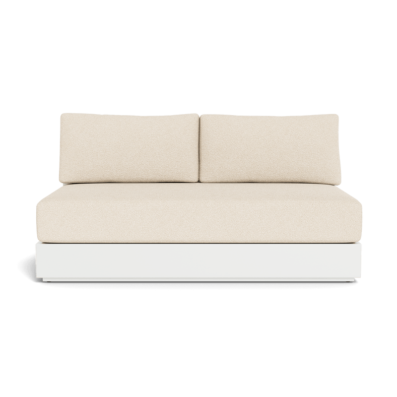 Hayman 2 Seat Armless Sofa - Harbour - ShopHarbourOutdoor - HAYM-06B-ALWHI-BAWHI-RIVSAN