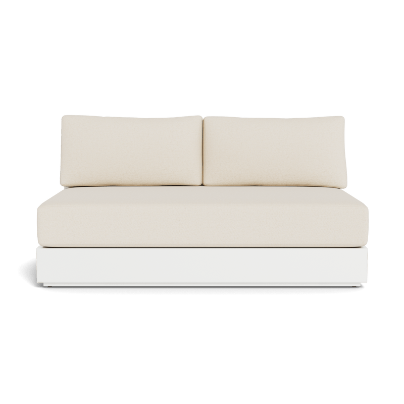 Hayman 2 Seat Armless Sofa - Harbour - ShopHarbourOutdoor - HAYM-06B-ALWHI-BAWHI-SIEIVO