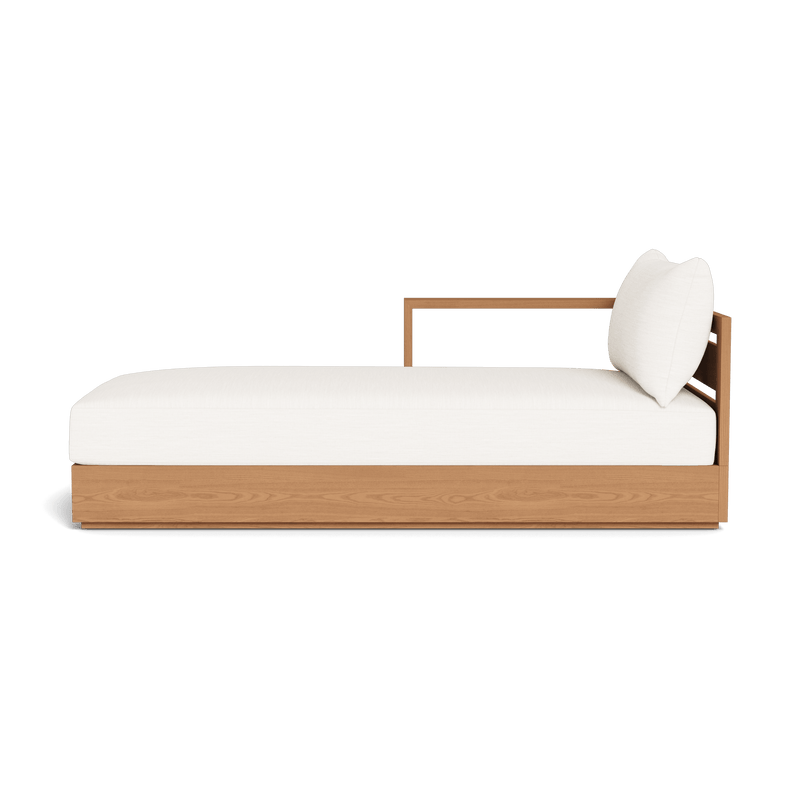 Hayman Teak Chaise Left - Harbour - ShopHarbourOutdoor - HYTK-07BL-TENAT-BAWHI-PANBLA