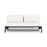 MLB Aluminum 2 Seat Armless Sofa - Harbour - Harbour - MLBA-06B-ALAST-PANBLA