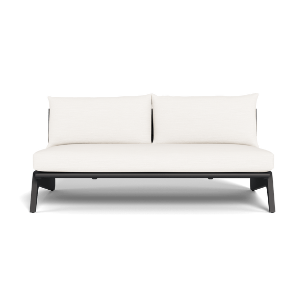 MLB Aluminum 2 Seat Armless Sofa - Harbour - Harbour - MLBA-06B-ALAST-PANBLA