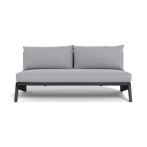 MLB Aluminum 2 Seat Armless Sofa - Harbour - Harbour - MLBA-06B-ALAST-PANCLO