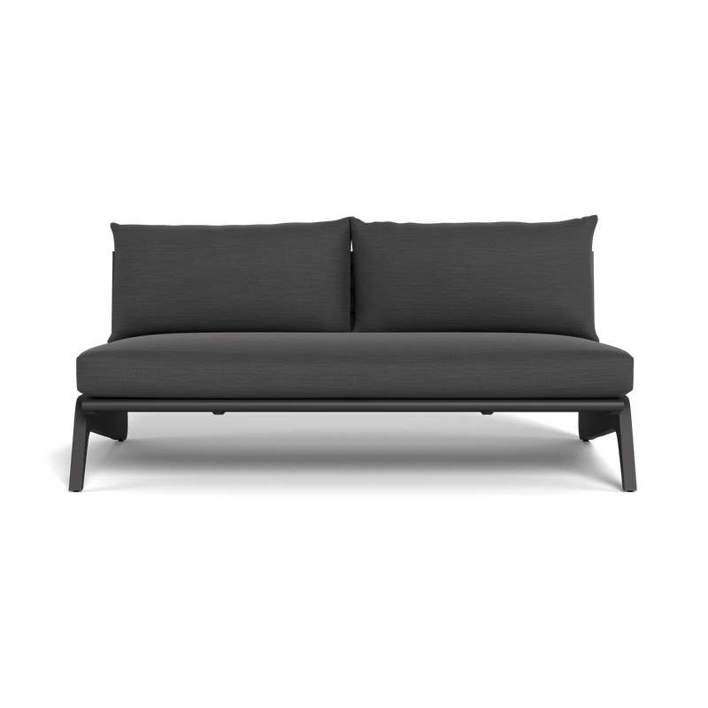 MLB Aluminum 2 Seat Armless Sofa - Harbour - Harbour - MLBA-06B-ALAST-PANGRA