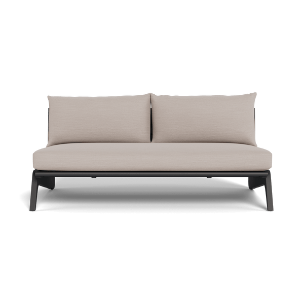 MLB Aluminum 2 Seat Armless Sofa - Harbour - Harbour - MLBA-06B-ALAST-PANMAR