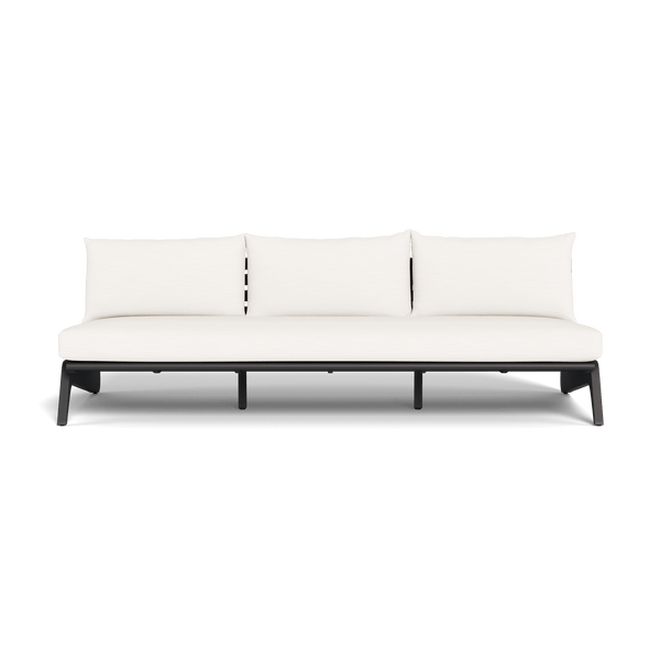 MLB Aluminum 3 Seat Armless Sofa - Harbour - Harbour - MLBA-05C-ALAST-PANBLA