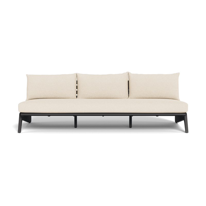 MLB Aluminum 3 Seat Armless Sofa - Harbour - Harbour - MLBA-05C-ALAST-RIVSAN