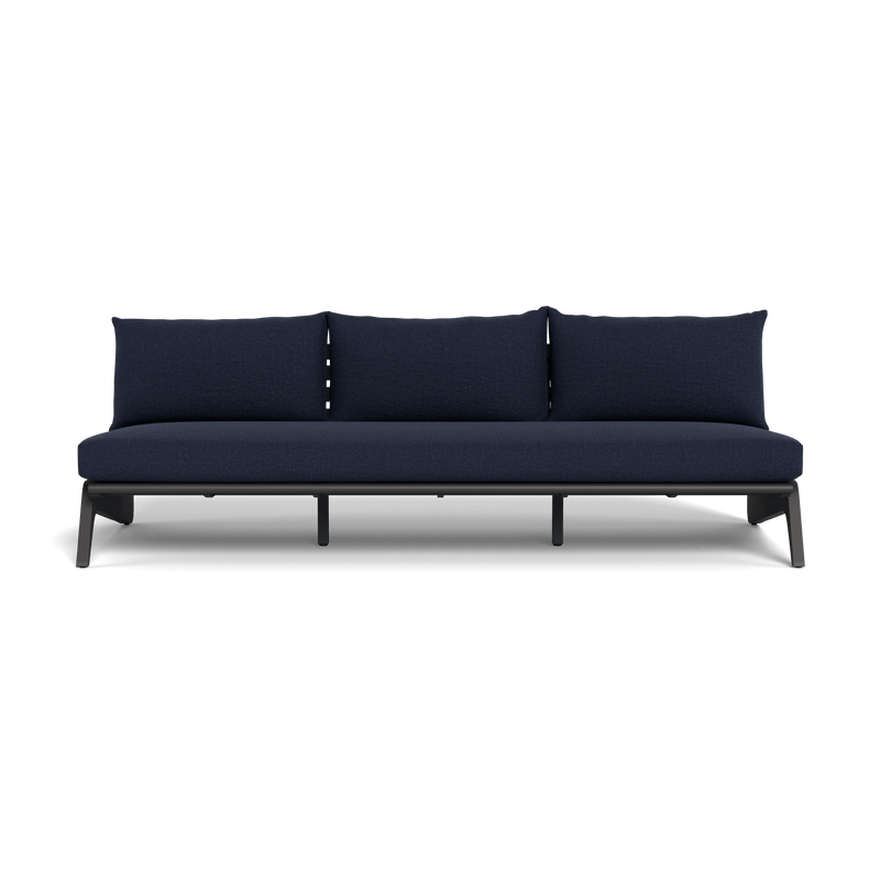 MLB Aluminum 3 Seat Armless Sofa - Harbour - Harbour - MLBA-05C-ALAST-SIEIND