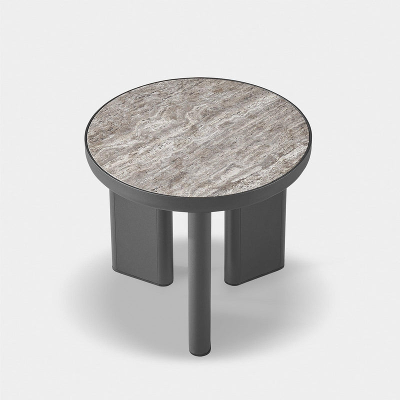 Moab Round Side Table - Harbour - ShopHarbourOutdoor - MOAB-11A-ALBRZ-TRGRE