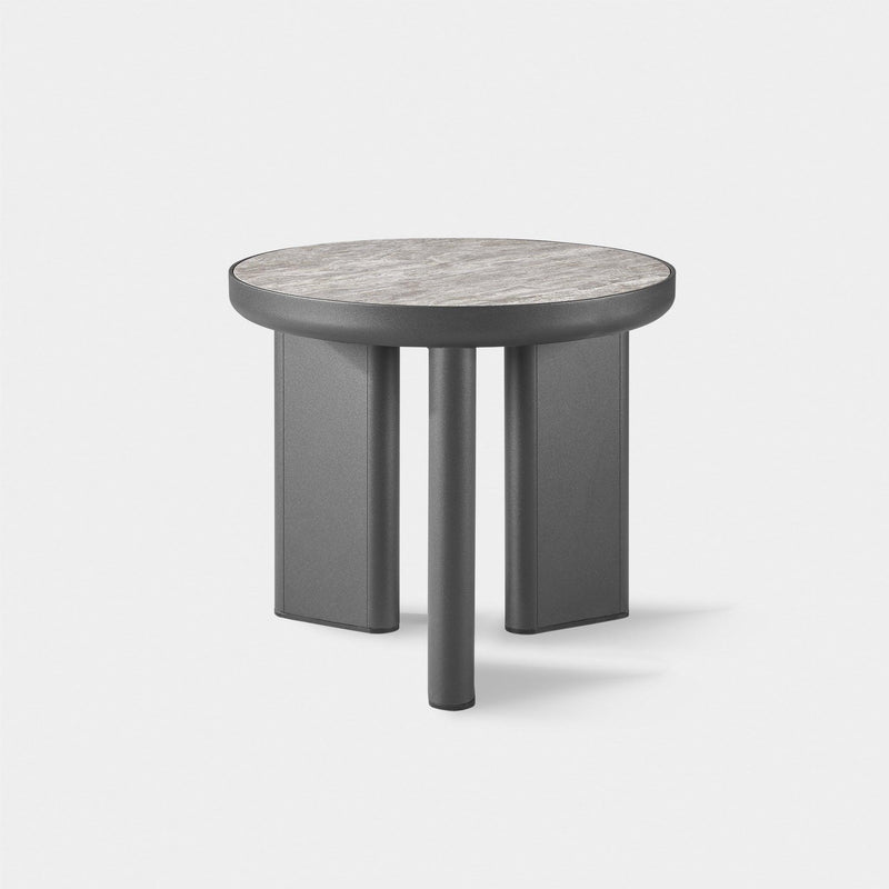 Moab Round Side Table - Harbour - ShopHarbourOutdoor - MOAB-11A-ALBRZ-TRGRE