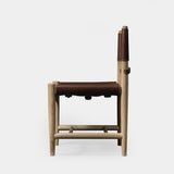 Mykonos Armless Dining Chair - Harbour - ShopHarbourOutdoor - MYKO-01B-CRNAT-LEABRO