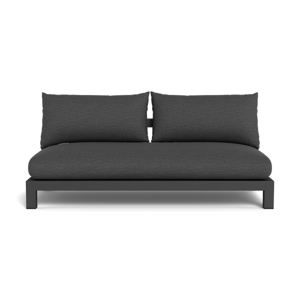 Pacific Aluminum 2 Seat Armless Sofa - Harbour - ShopHarbourOutdoor - PACA-06B-ALAST-BASIL-AGOGRA