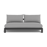 Pacific Aluminum 2 Seat Armless Sofa - Harbour - ShopHarbourOutdoor - PACA-06B-ALAST-BASIL-AGOPIE
