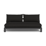 Pacific Aluminum 2 Seat Armless Sofa - Harbour - ShopHarbourOutdoor - PACA-06B-ALAST-BASIL-COPMID