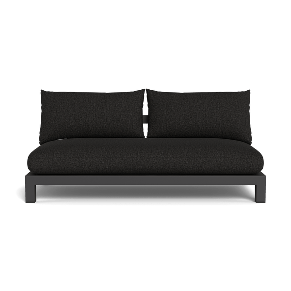 Pacific Aluminum 2 Seat Armless Sofa - Harbour - ShopHarbourOutdoor - PACA-06B-ALAST-BASIL-COPMID