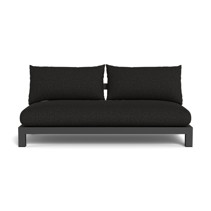 Pacific Aluminum 2 Seat Armless Sofa - Harbour - ShopHarbourOutdoor - PACA-06B-ALAST-BASIL-COPMID