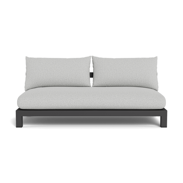 Pacific Aluminum 2 Seat Armless Sofa - Harbour - ShopHarbourOutdoor - PACA-06B-ALAST-BASIL-COPSAN