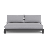 Pacific Aluminum 2 Seat Armless Sofa - Harbour - ShopHarbourOutdoor - PACA-06B-ALAST-BASIL-PANCLO