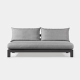 Pacific Aluminum 2 Seat Armless Sofa - Harbour - ShopHarbourOutdoor - PACA-06B-ALAST-BASIL-PANGRA