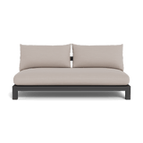 Pacific Aluminum 2 Seat Armless Sofa - Harbour - ShopHarbourOutdoor - PACA-06B-ALAST-BASIL-PANMAR