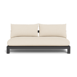 Pacific Aluminum 2 Seat Armless Sofa - Harbour - ShopHarbourOutdoor - PACA-06B-ALAST-BASIL-RIVSAN