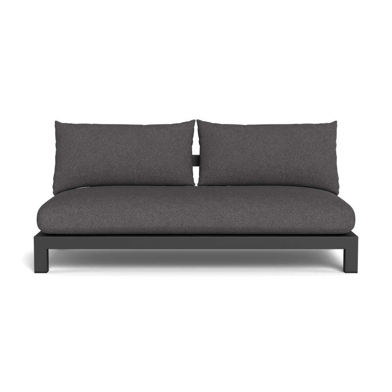 Pacific Aluminum 2 Seat Armless Sofa - Harbour - ShopHarbourOutdoor - PACA-06B-ALAST-BASIL-RIVSLA