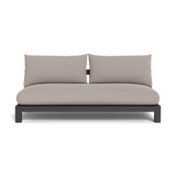 Pacific Aluminum 2 Seat Armless Sofa - Harbour - ShopHarbourOutdoor - PACA-06B-ALAST-BASIL-RIVSLA