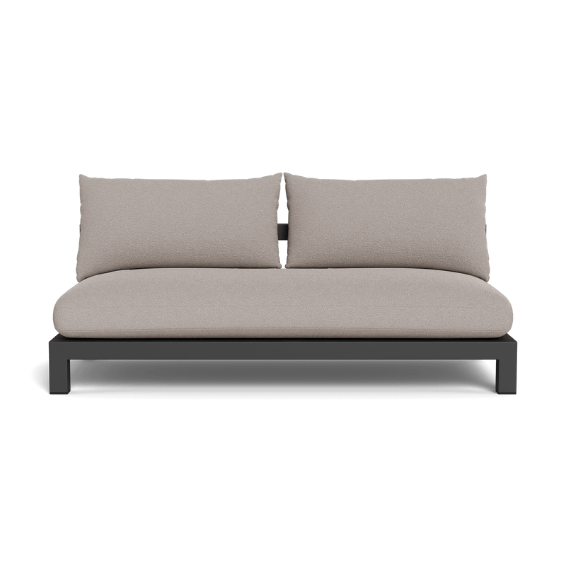 Pacific Aluminum 2 Seat Armless Sofa - Harbour - ShopHarbourOutdoor - PACA-06B-ALAST-BASIL-RIVSLA