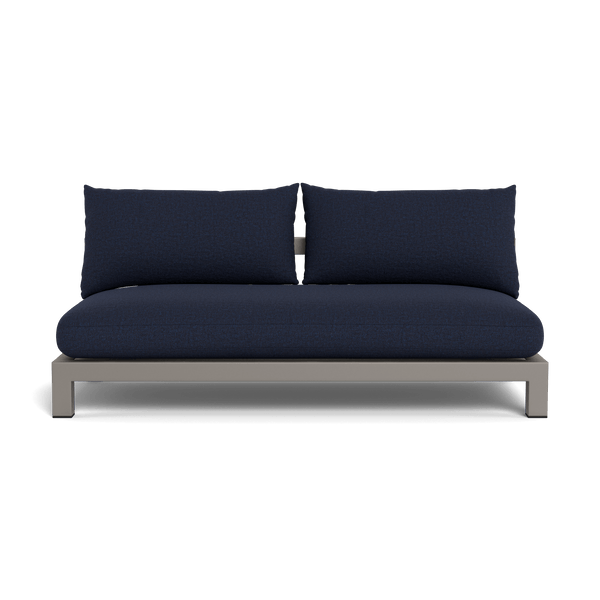 Pacific Aluminum 2 Seat Armless Sofa - Harbour - ShopHarbourOutdoor - PACA-06B-ALAST-BASIL-SIEIND