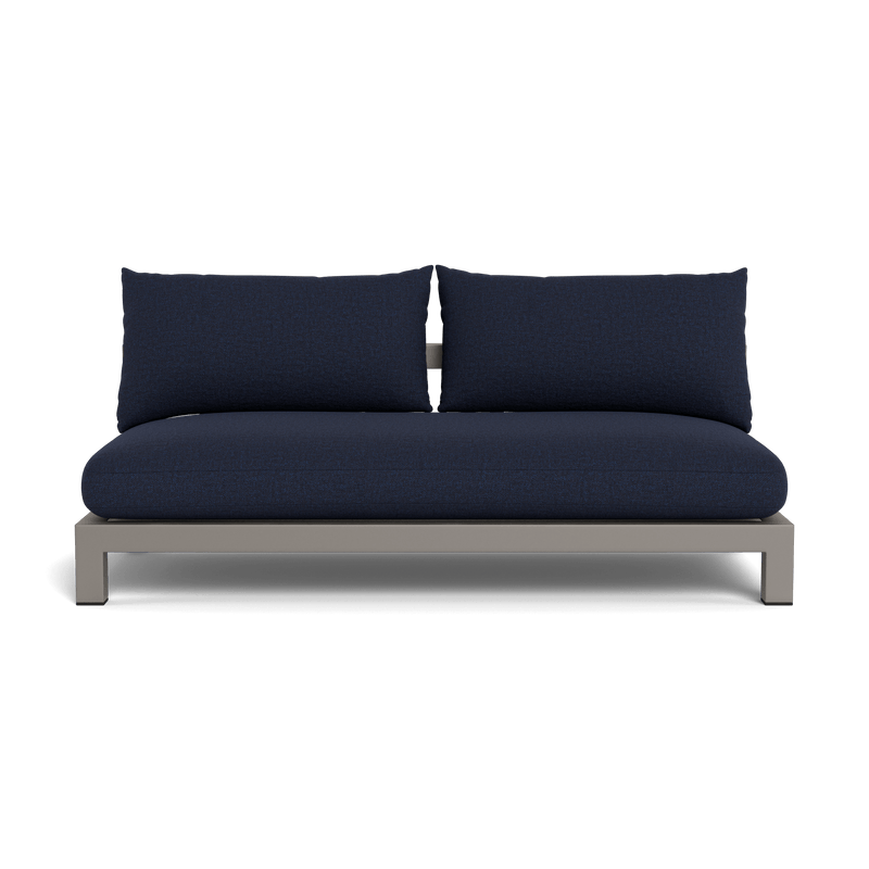 Pacific Aluminum 2 Seat Armless Sofa - Harbour - ShopHarbourOutdoor - PACA-06B-ALAST-BASIL-SIEIND