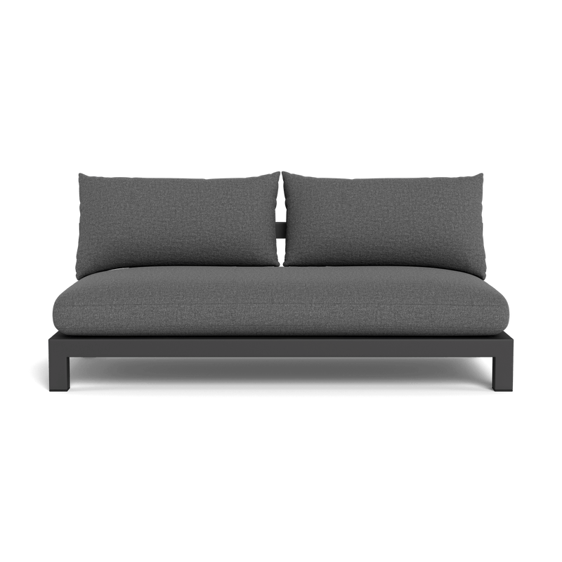 Pacific Aluminum 2 Seat Armless Sofa - Harbour - ShopHarbourOutdoor - PACA-06B-ALAST-BASIL-SIESLA